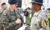 Uroczysta wymiana wojsk amerykańskich, na bolesławieckim rynku [WIDEO]