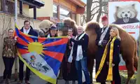 Flaga Tybetu wywieszona w Zoo Görlitz – symbol solidarności