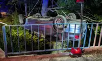 BMW przebiło barierki i runęło do rzeki – wszystko przez dzikie zwierzę!