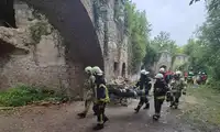 Strażacy ochotnicy z Niemiec prowadzili ewakuację w Nowogrodźcu