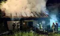 Nocny pożar budynku gospodarczego