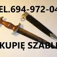 Kupię szable,bagnety,kordziki,noże,militaria wojskowe