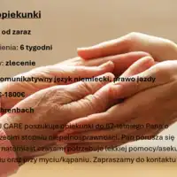 Szukamy opiekunki do Seniorki