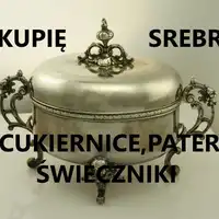 Kupię antyczne srebrne cukiernice,  patery, świeczniki, biżuterię