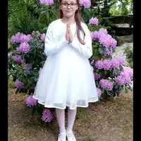 Komunia Sukiekna 140-152 córka w dniu rocznicy 158 cm 