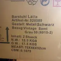 Zestaw 4 hokerów obrotowych 