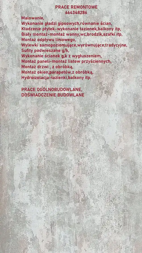 PRACE REMONTOWE
