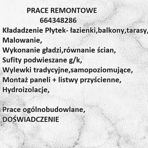 PRACE REMONTOWE-WYKONAM