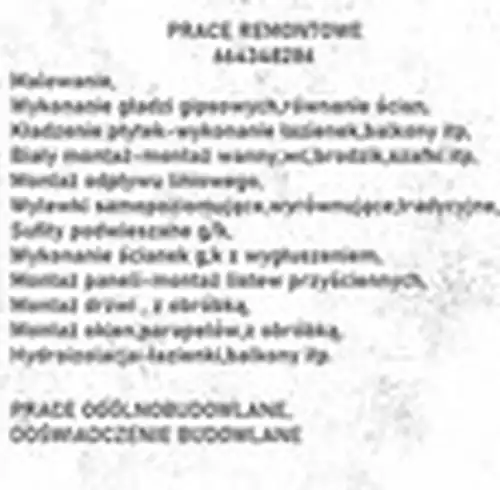 PRACE REMONTOWE-WYKONAM