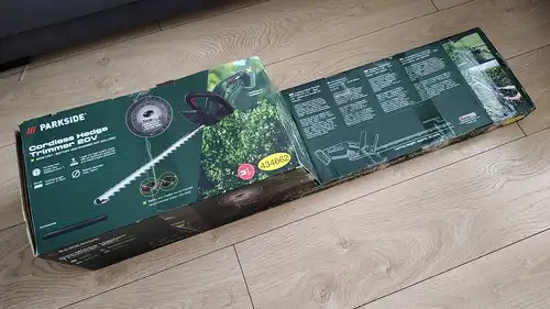 Nożyce do żywopłotu PARKSIDE 20 V, PHSA 20-Li B2 (bez akumulatora i ładowarki) długość cięcia 50,5cm na gwarancji.