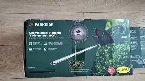 Nożyce do żywopłotu PARKSIDE 20 V, PHSA 20-Li B2 (bez akumulatora i ładowarki) długość cięcia 50,5cm na gwarancji.