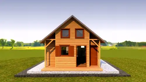 Domek drewniany letniskowy całoroczny 4m/5m 20mm