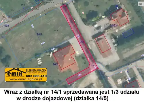 Działka budowlana 1200m2 w Jerzmanowicach k. Chojnowa