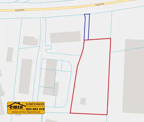 Działka komercyjna w Złotoryi - 3307m2 przy ul. Legnickiej