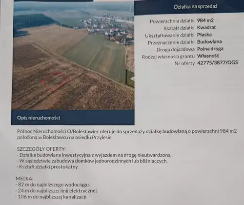 Działka budowlana Osiedle Przylesie 